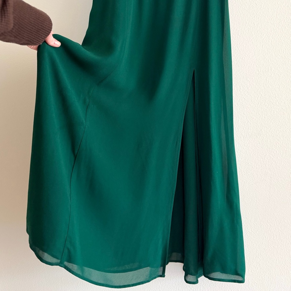 Reformation Juliette Dress In Emerald Green - Picture 6 of 13